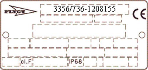 3356 Flygt образец серийного номера насоса  по которому можно подобрать оригинальные запасные части